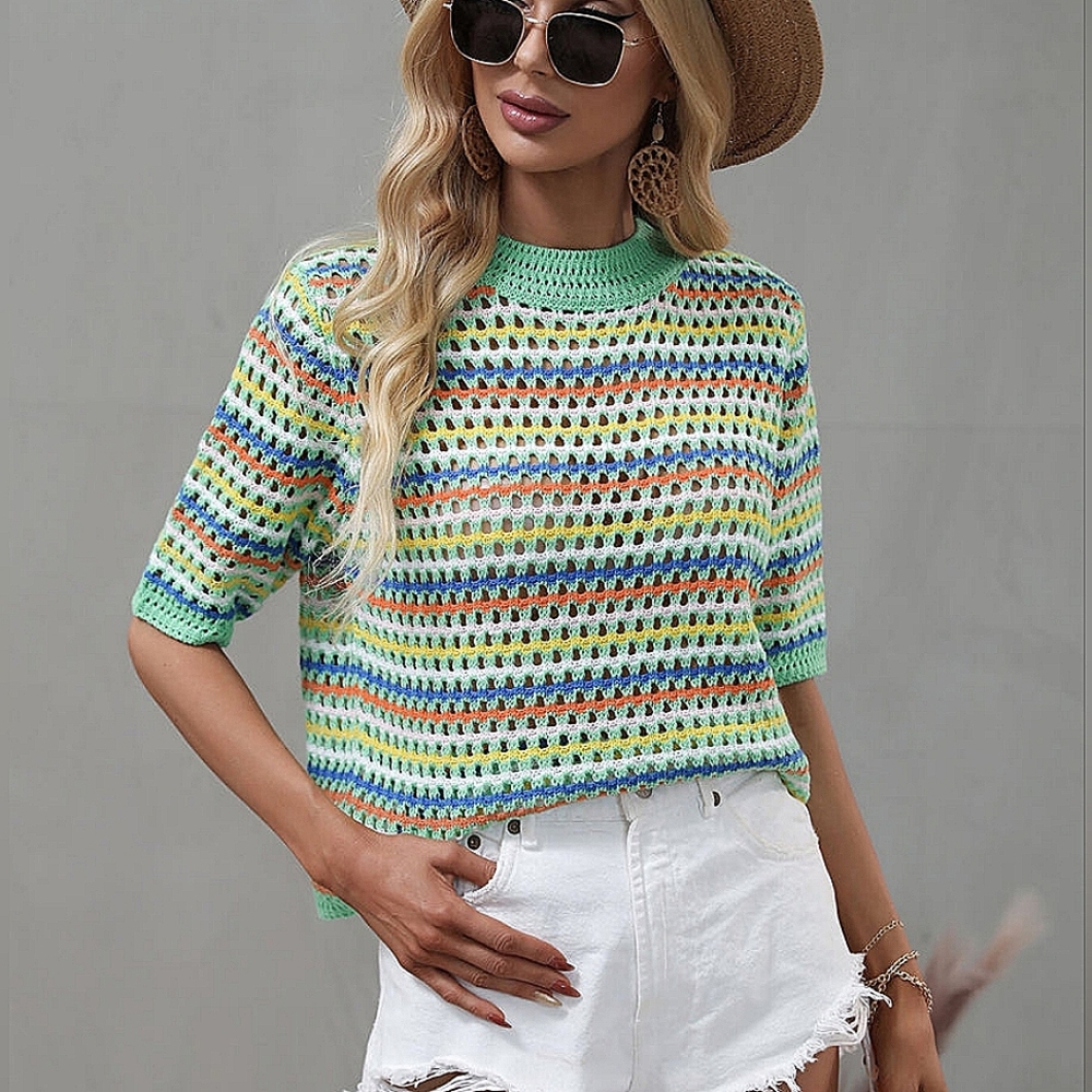 Miss Sparkling boutique open knit sweater top